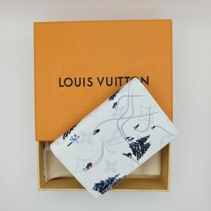 Louis Vuitton White Monogram Ski Print Card Holder